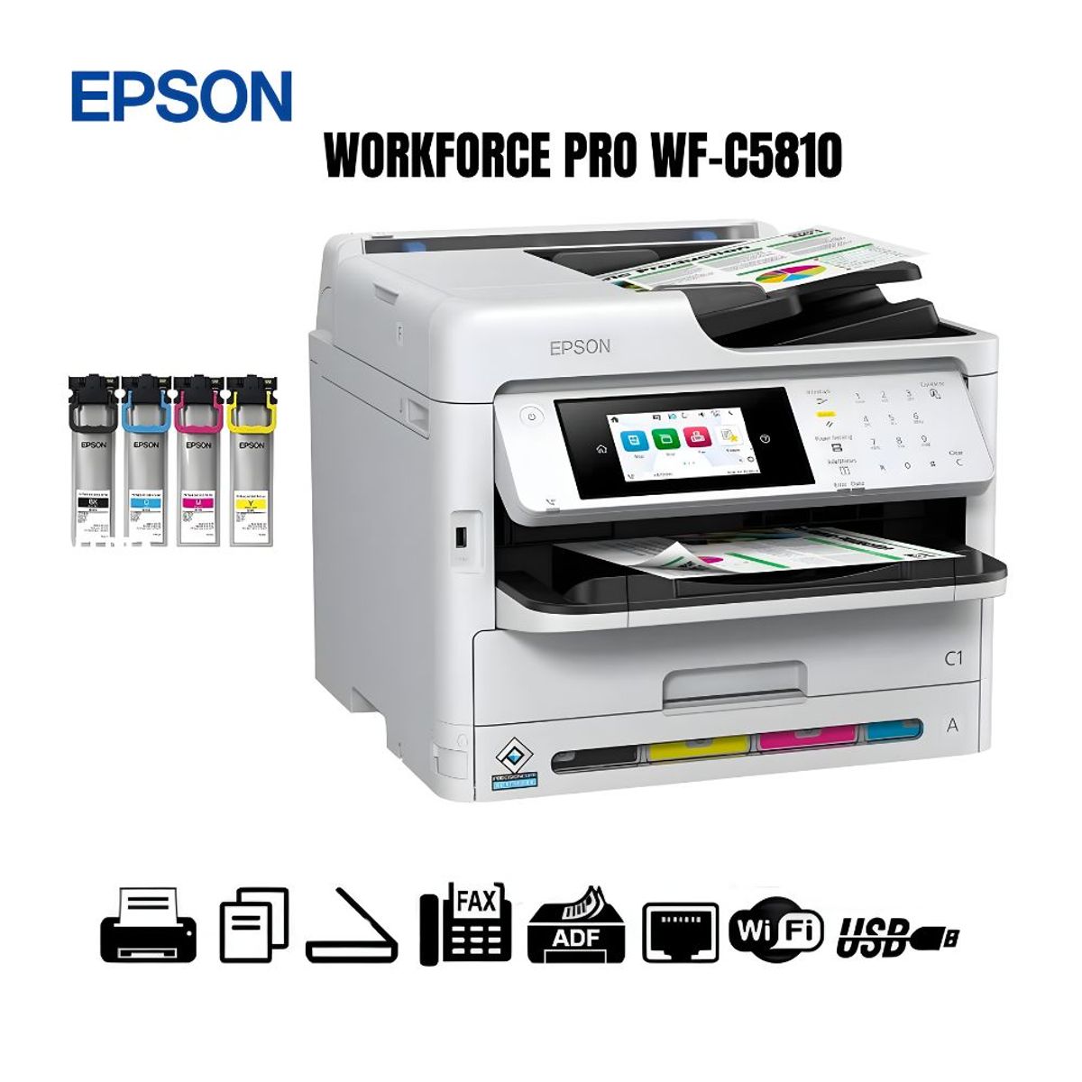 EPSON - C5810 IMPRESORA MULTIFUNCIONAL EPSON WORKFORCE PRO WFC-5810 FAX LAN WIFI