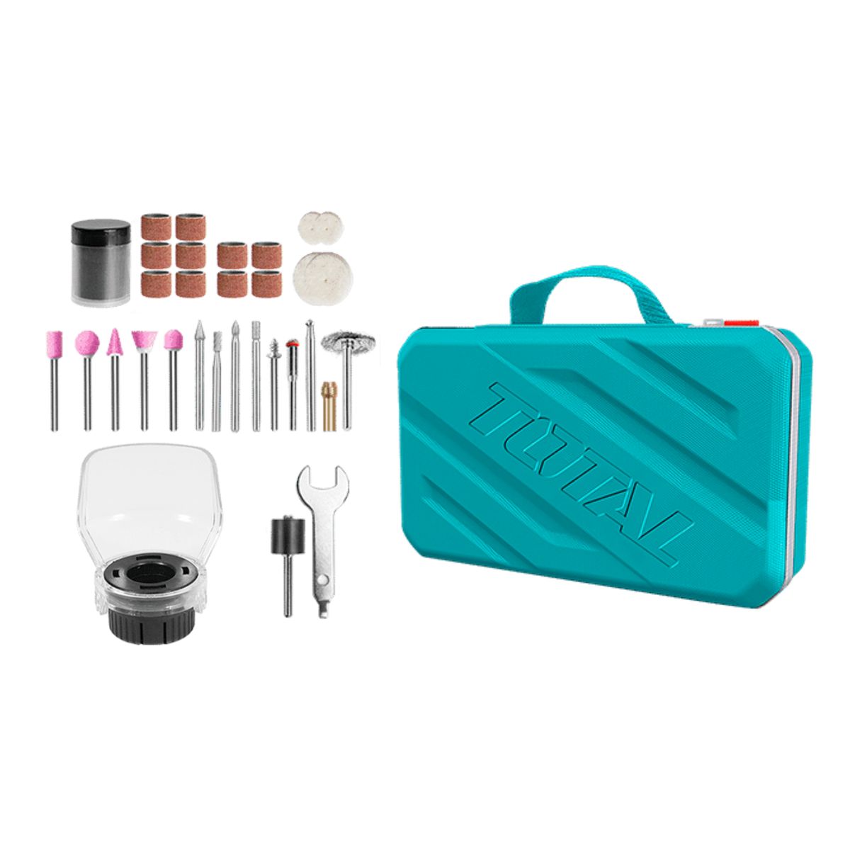 TOTAL TOOLS - Rectificadora 8v + 67 accesorios Total