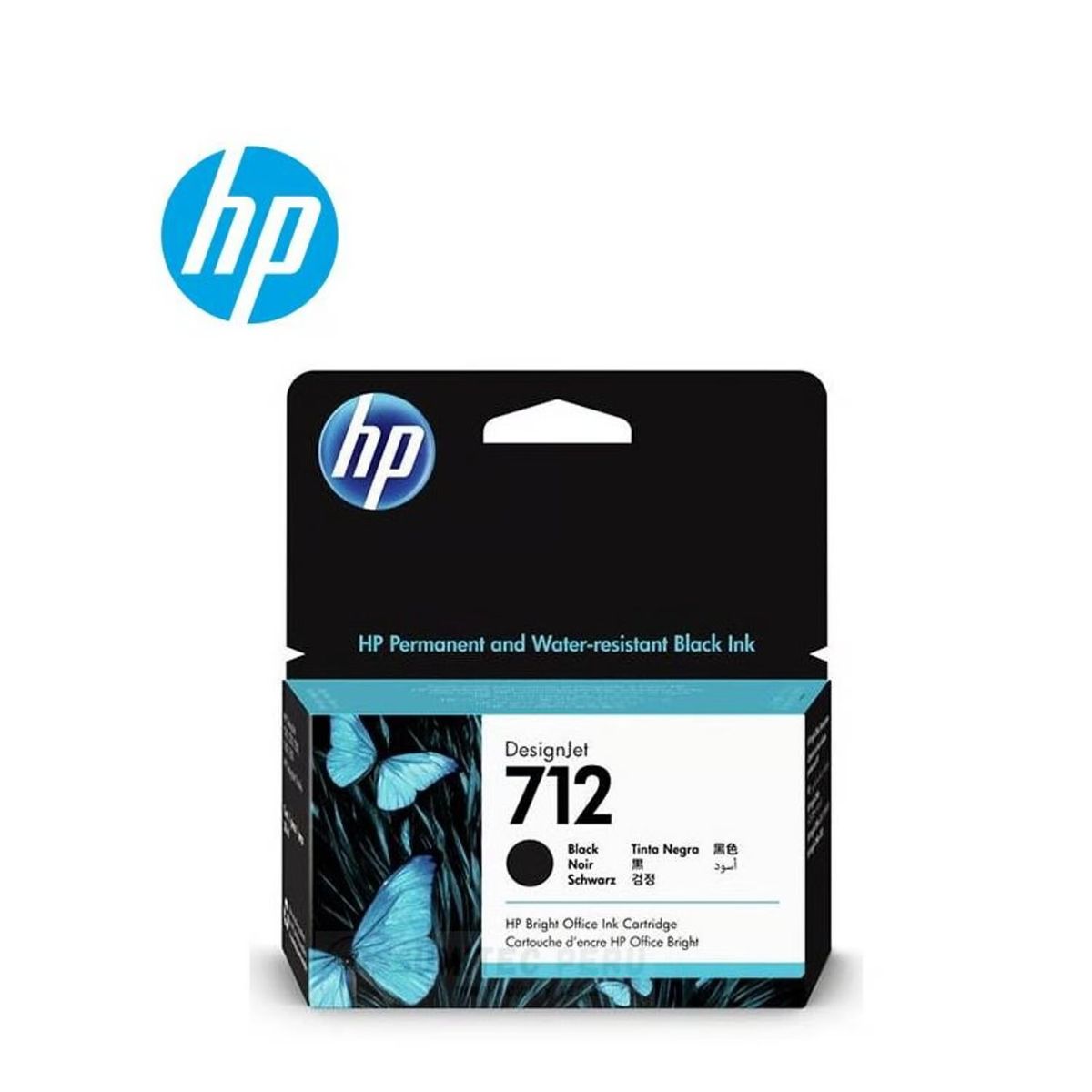 HP - Cartucho de Tinta HP 712A Negro Original 38ml 3ED70A T250