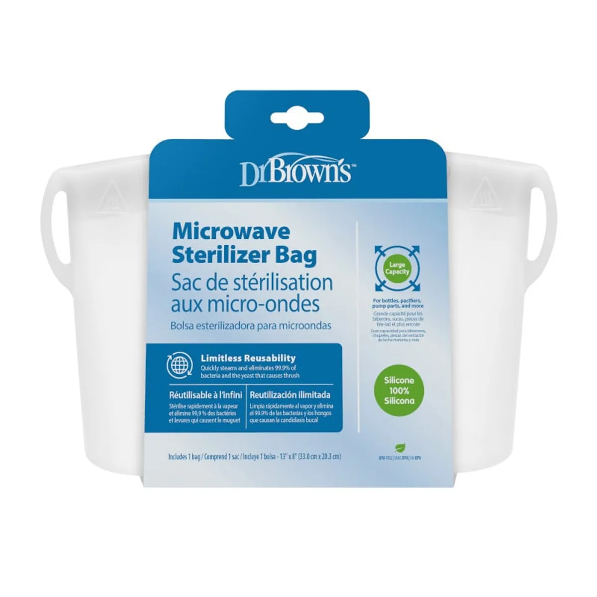 DR BROWNS - Bolsa Esterilizadora para Microondas de silicona