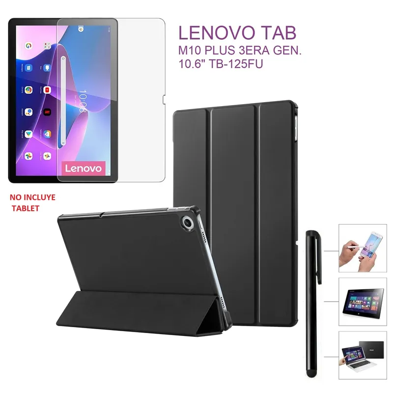 GENERICO - Funda Case + Mica + Lapiz Lenovo Tab M10 Plus 3era Gen 10.6 TB125FU.