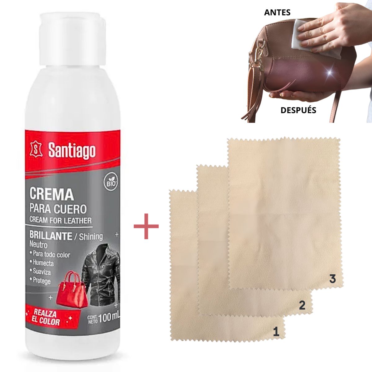 GENERICO - Crema para cuero protector hidratante limpieza zapatilla Kit