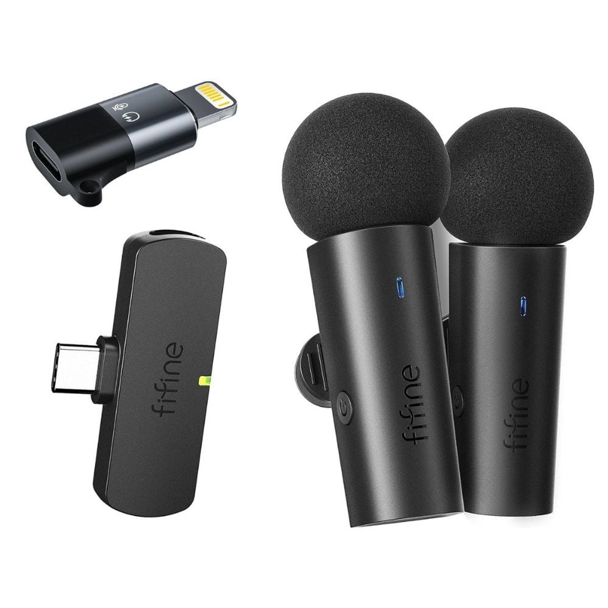 FIFINE - Fifine - Micrófono Lavalier M8 Wireless para Android y iPhone