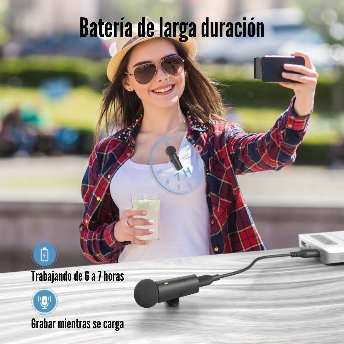 FIFINE - Fifine - Micrófono Lavalier M8 Wireless para Android y iPhone