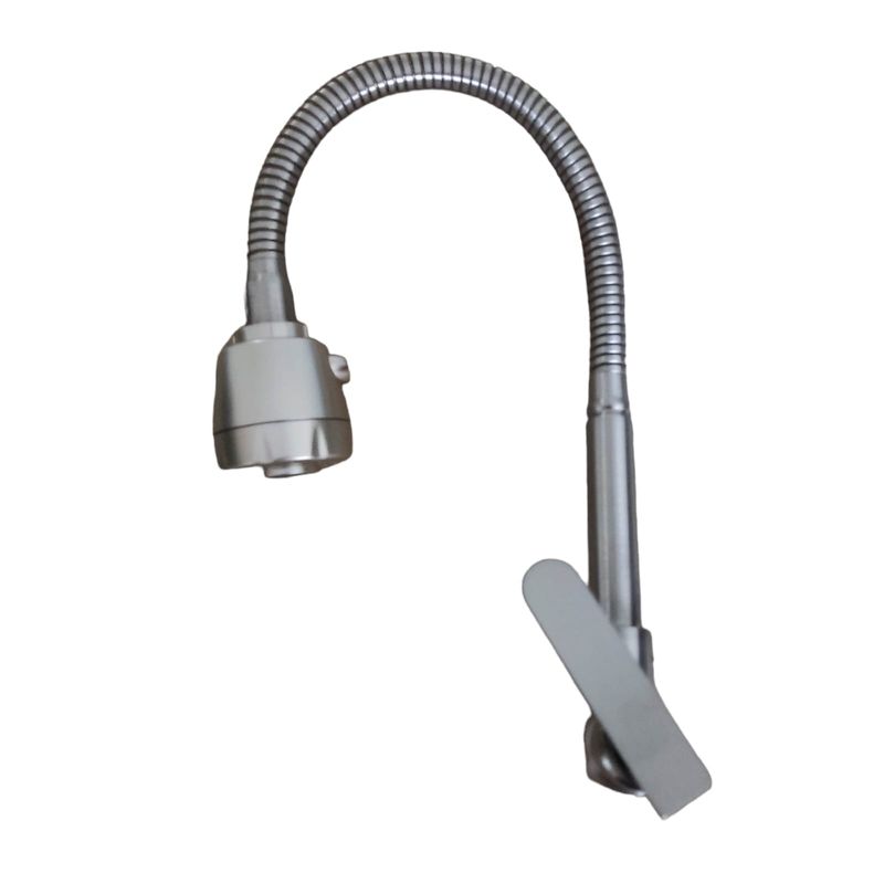 GENERICO - Grifo Caño Cocina Pared Flexible 360° Acero Satinado Mate