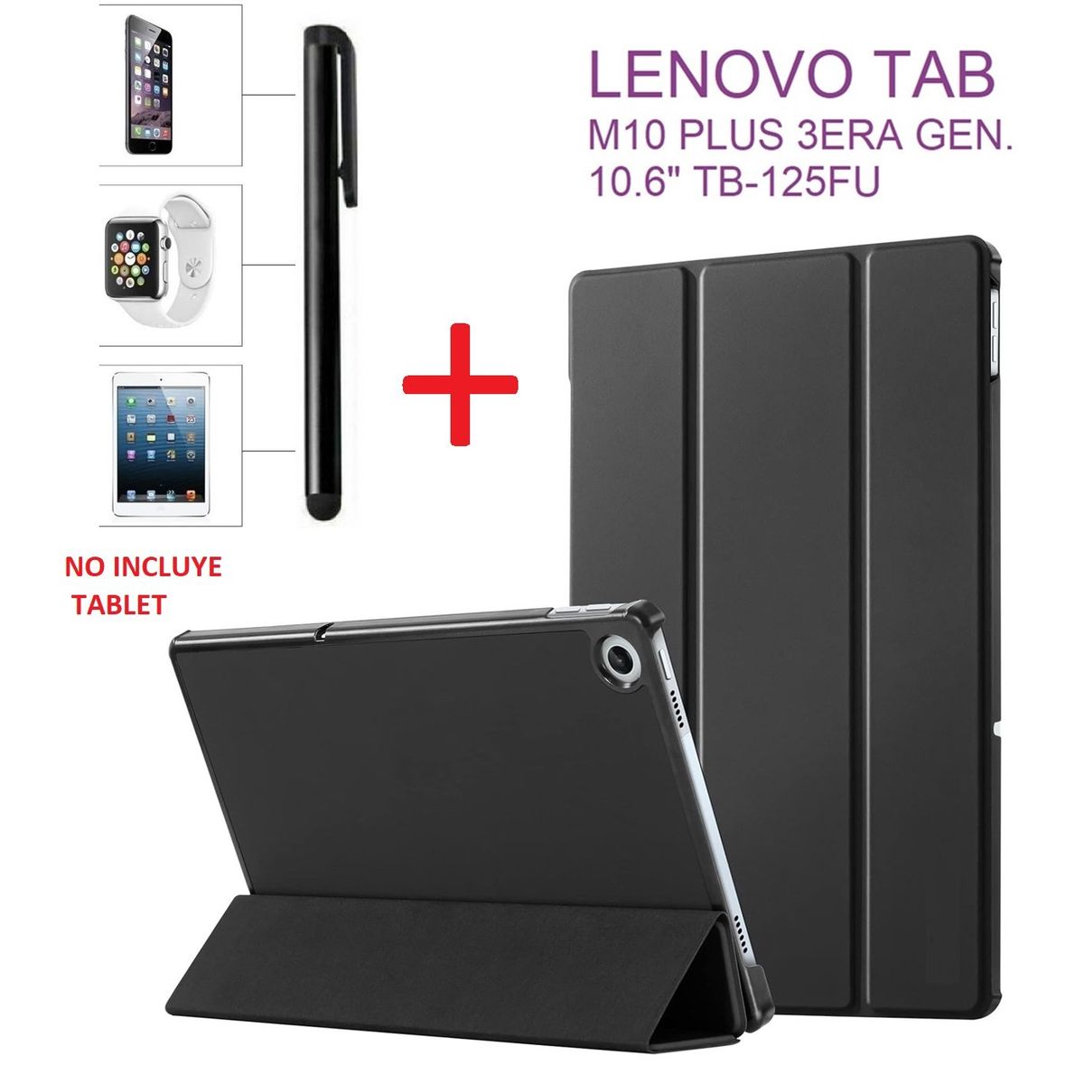 GENERICO - Case Magnetica + Lapiz Optico Lenovo M10 Plus 3era Gen 10.6 TB125FU.