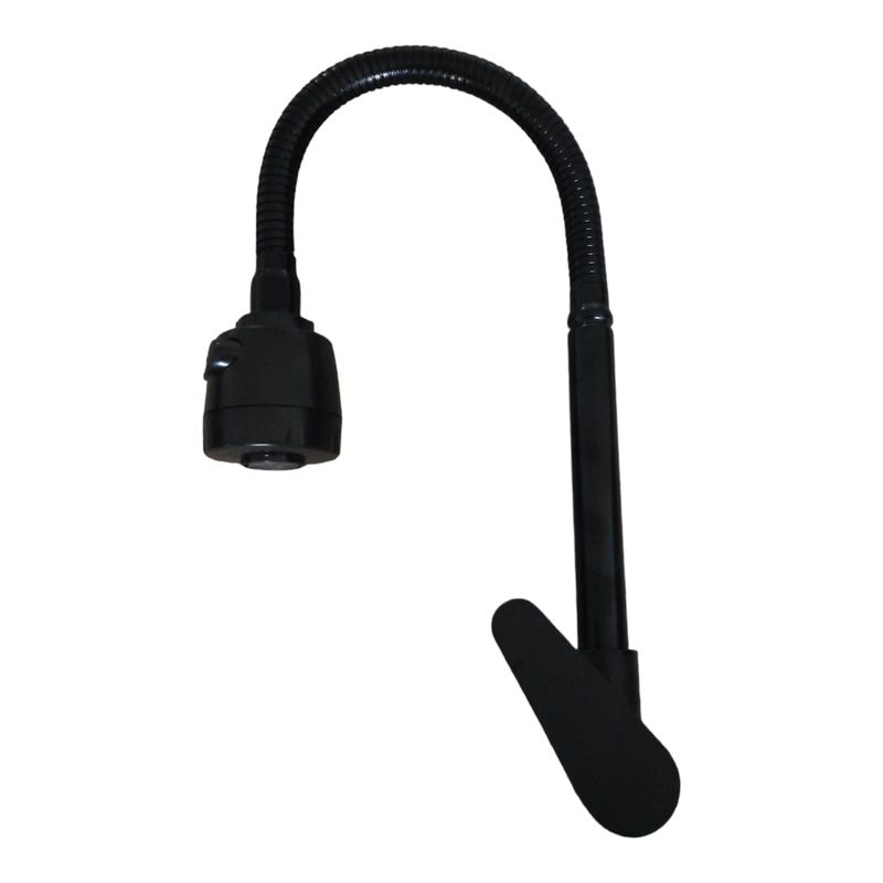 GENERICO - Grifo Llave Cocina Pared tipo Aleta cuello flexible NEGRO MATE