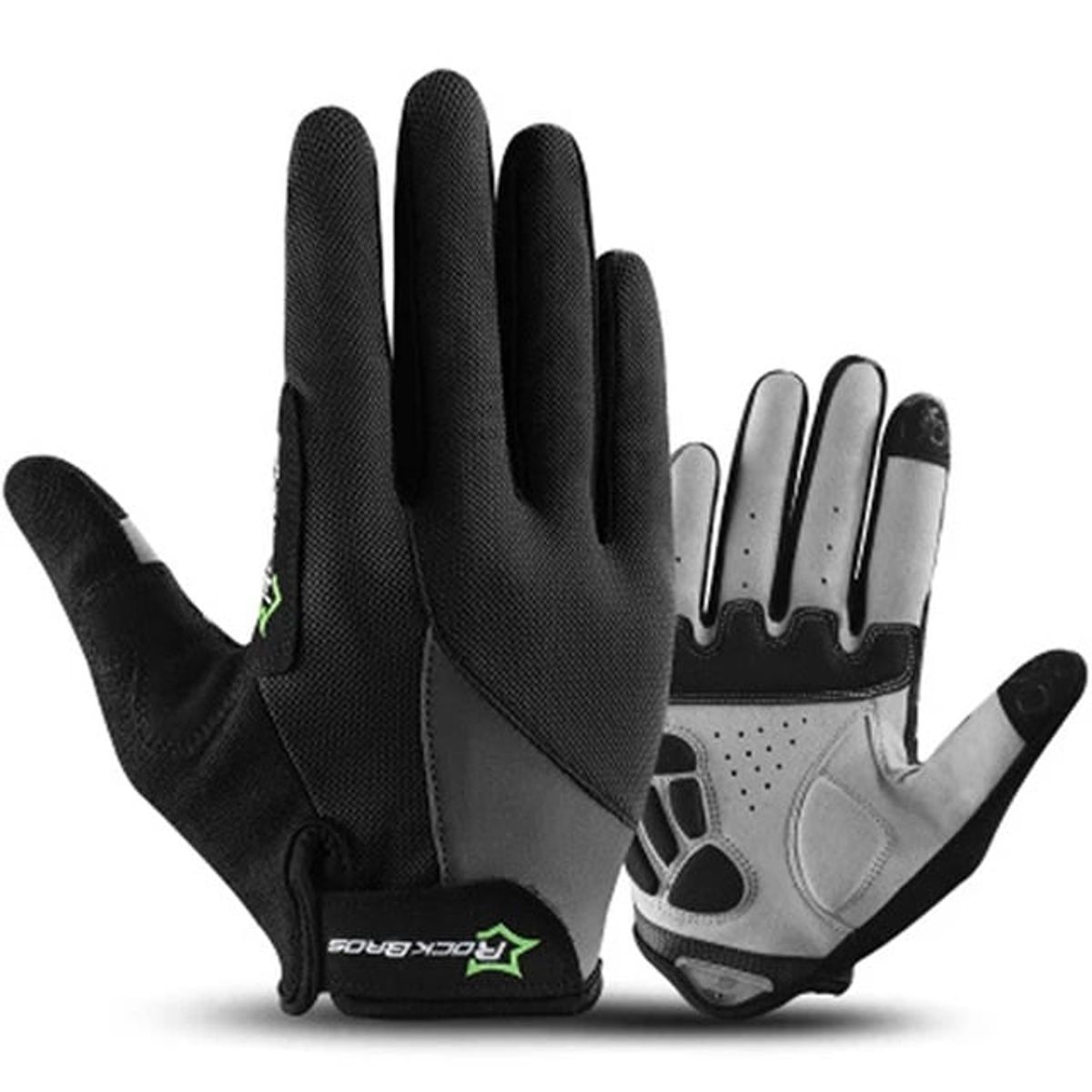 ROCKBROS - Guantes largos negros para ciclismo Rockbros