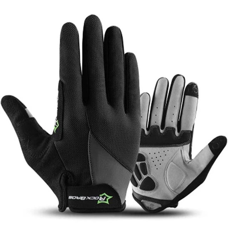 ROCKBROS - Guantes largos negros para ciclismo Rockbros