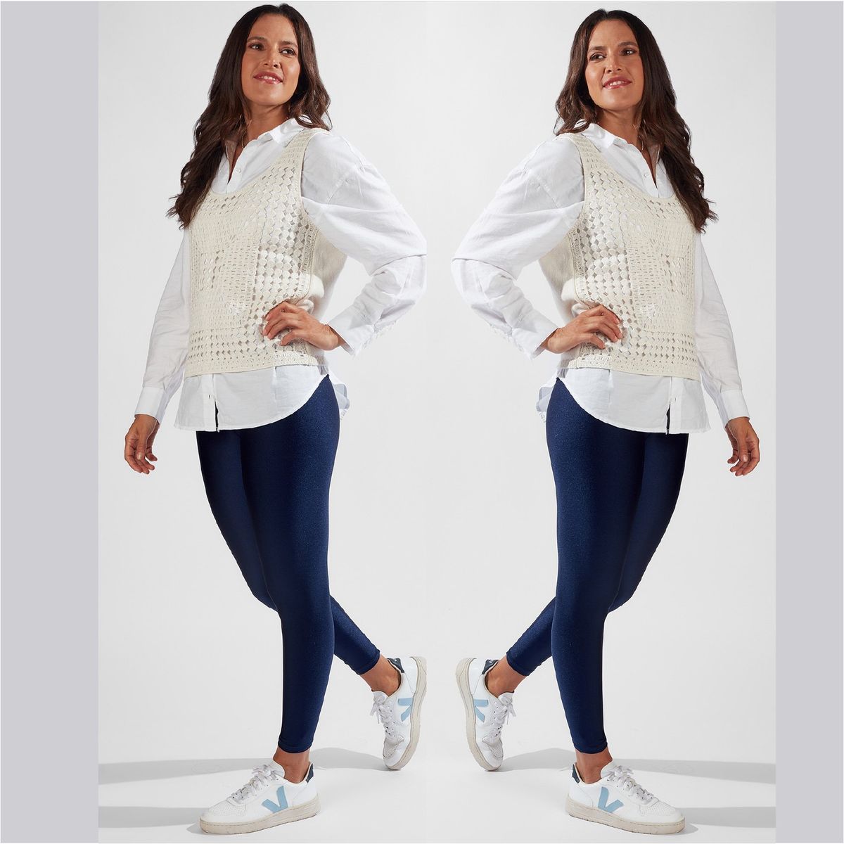 SOLO LEGGINGS - 2 Pack Leggings Gloss - Azul