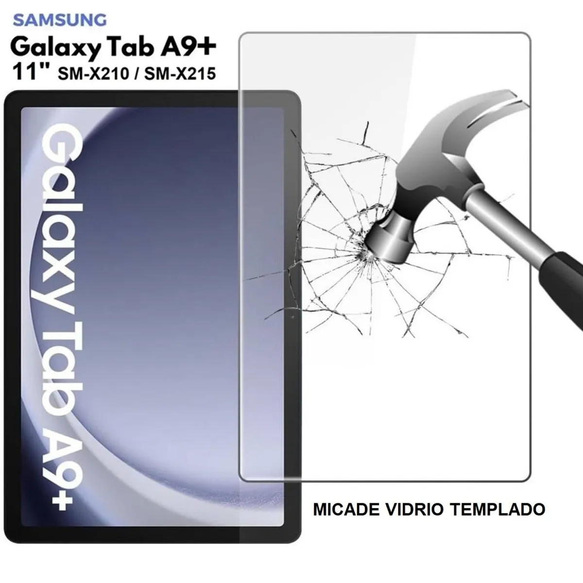 GENERICO - Mica de Vidrio Templado Lamina Samsung Tab A9 + 2023 SM-X210 SM-X215