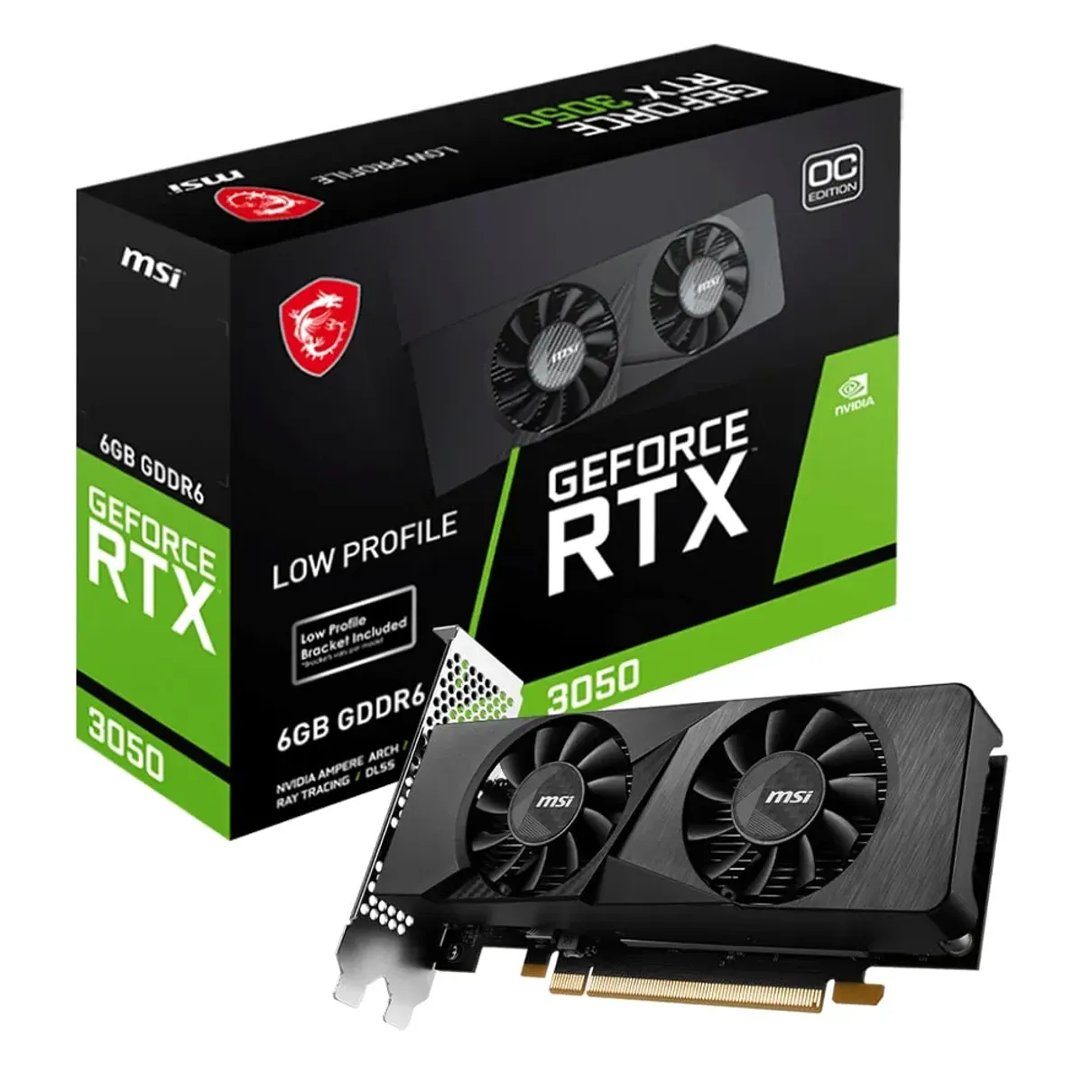 Msi - TARJETA VIDEO 6GB MSI RTX 3050 NVIDIA GEFORCE LOW PROFILE HDMI 96BIT