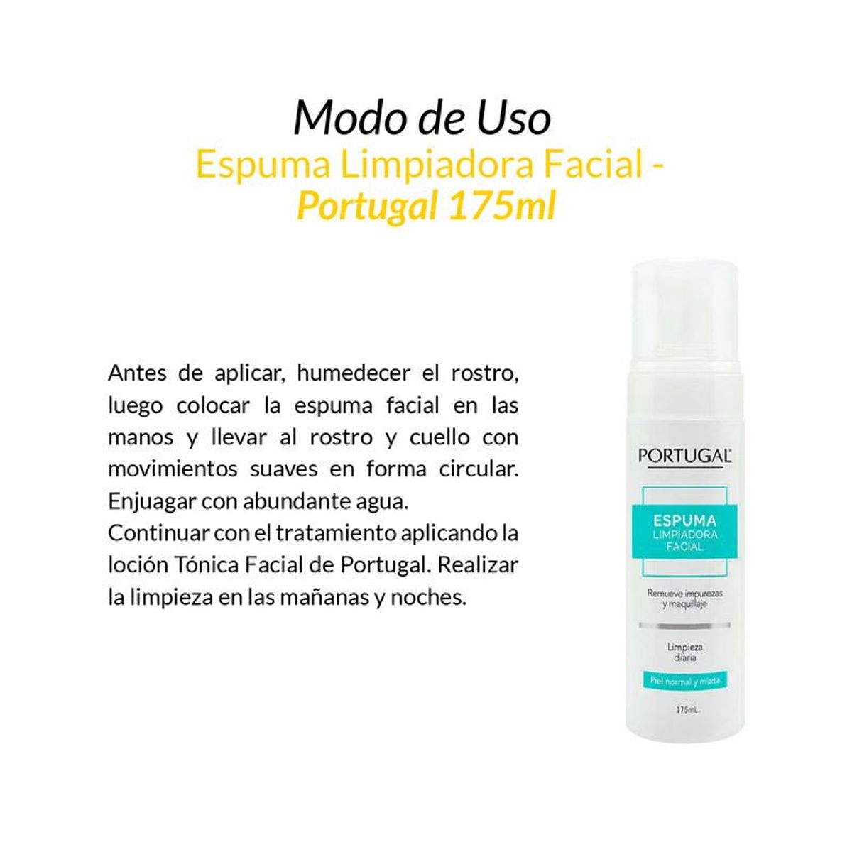 GENERICO - Espuma Limpiador Facial - Portugal 175ml