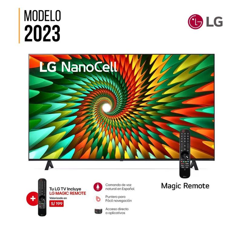 LG - Televisor 55 Lg Nanocell 4k Thinq Ai 55nano77sra 2023