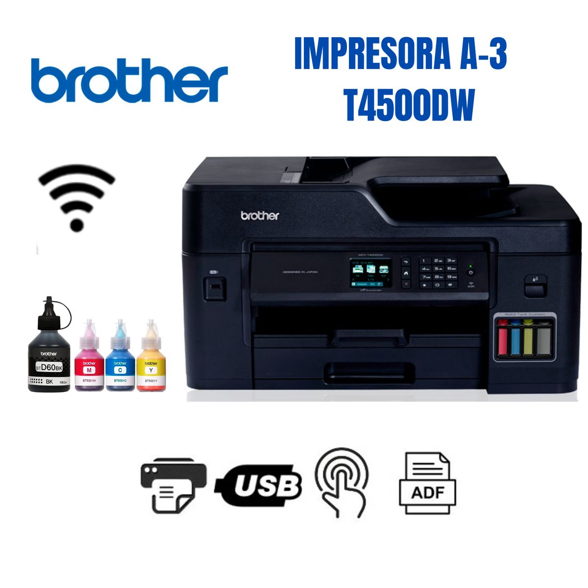 BROTHER - MFC-T4500DW IMPRESORA MULTIFUNCIONAL BROTHER A3