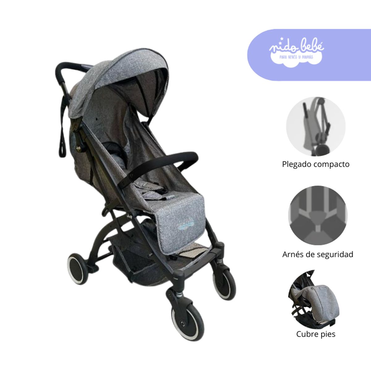 GENERICO - Coche Maleta  modelo Rey Color Plomo