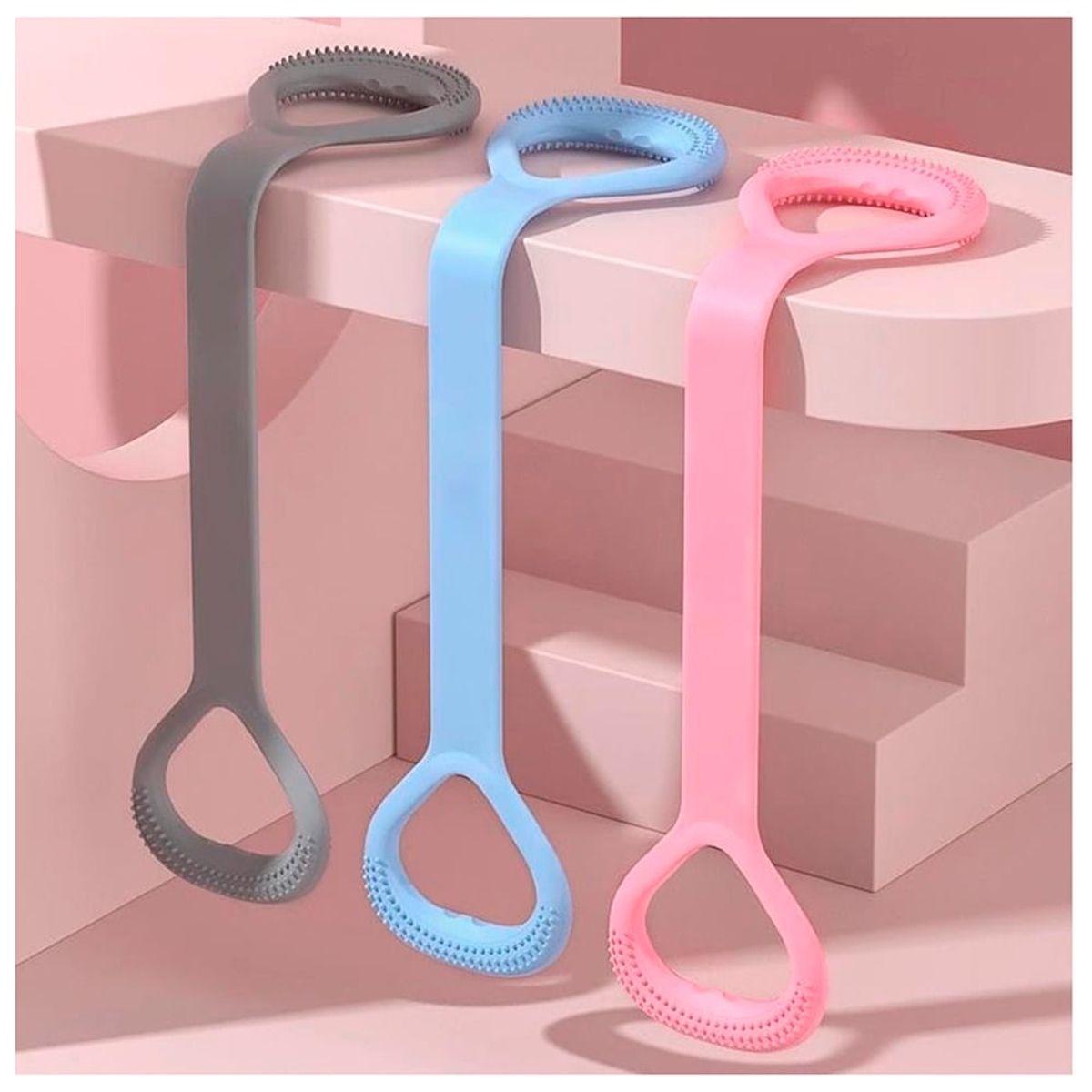 GENERICO - Banda Elástica de Silicona para yoga fitness forma 8 Azul