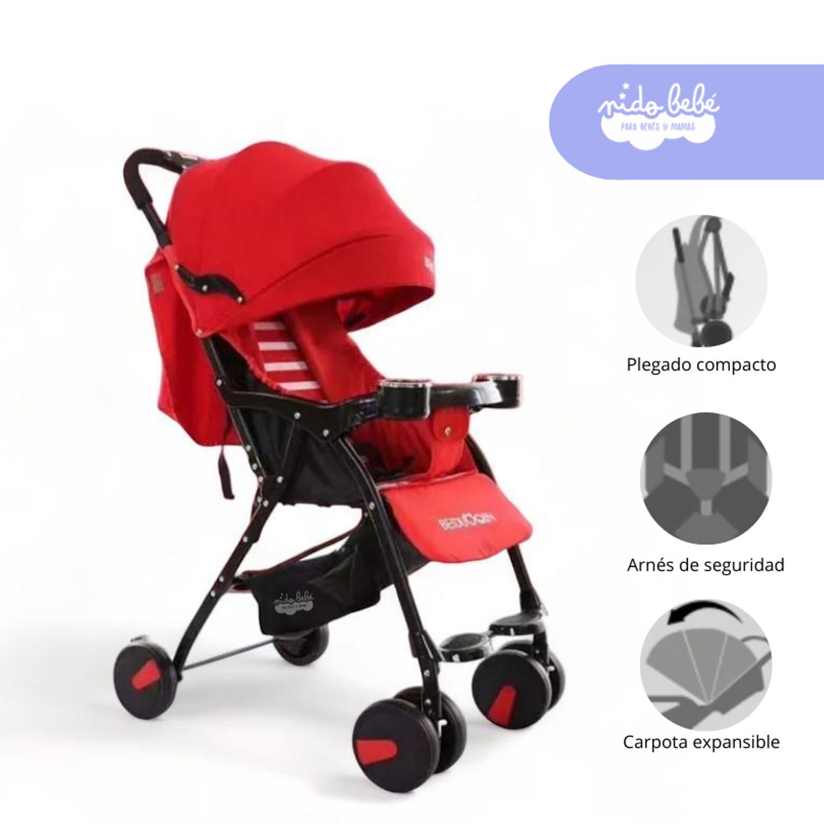 GENERICO - Coche Maleta modelo Jorsh Color Rojo