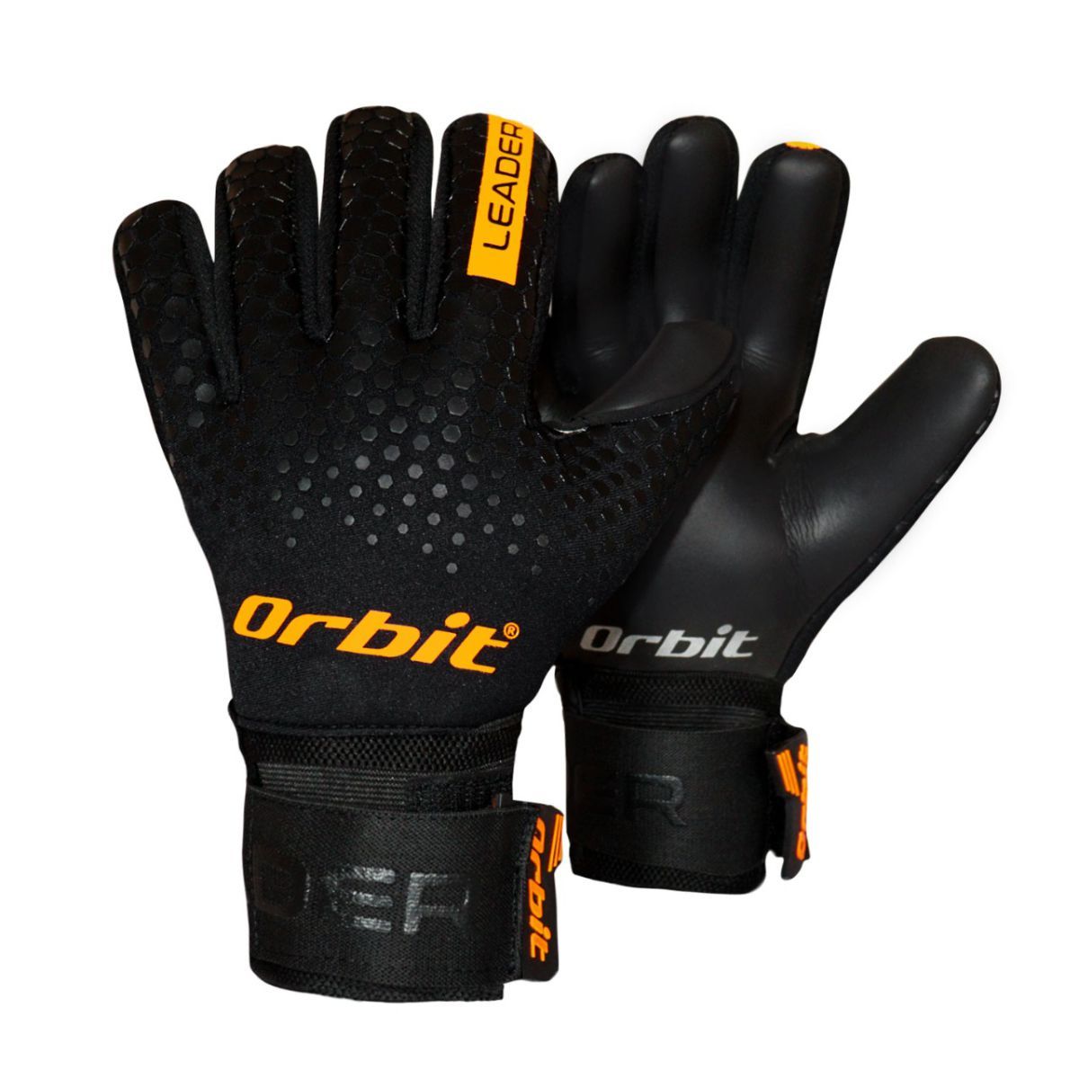 ORBIT - Guantes de Arquero Fútbol Leader Talla 9 Naranja