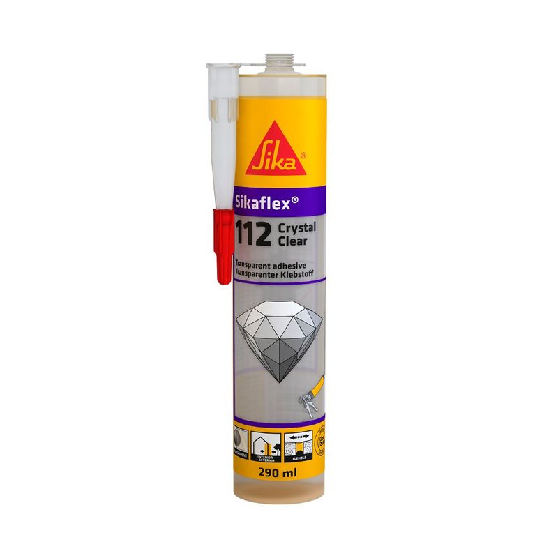 SIKA - Adhesivo de Alta Resistencia SikaFlex 112 Crystal Clear 290 ml