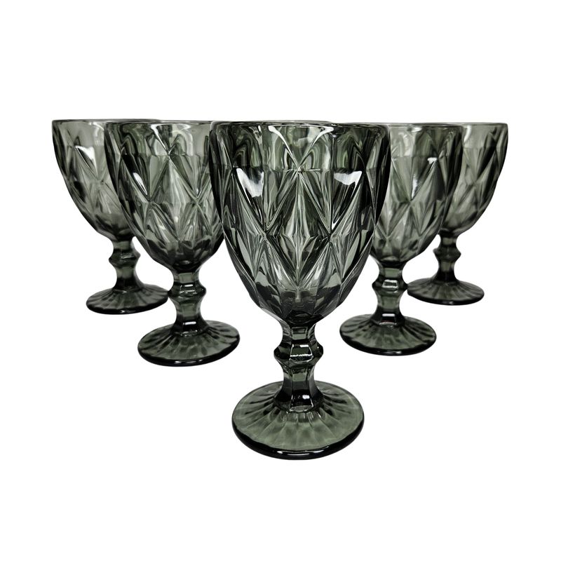 GENERICO - Copas de vino o agua vintage Gris