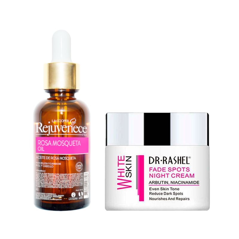 GENERICO - Aceite Facial de Rosa Mosqueta + Crema Blanqueador de Noche