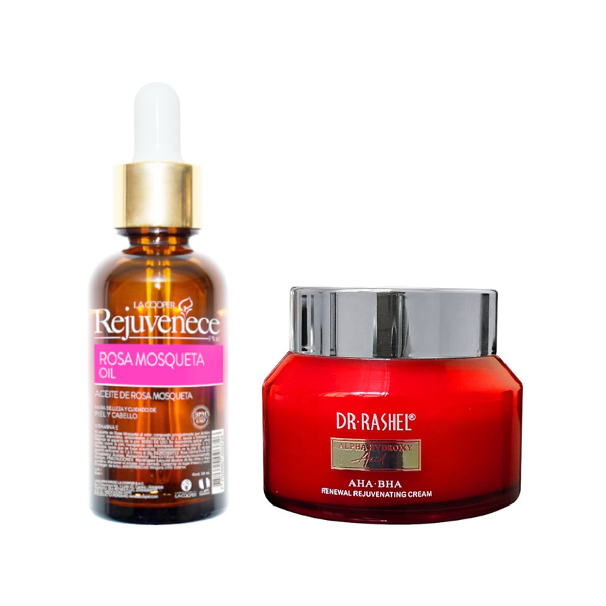 GENERICO - Aceite Facial de Rosa Mosqueta + Crema Alpha Hydroxy AHA-BHA