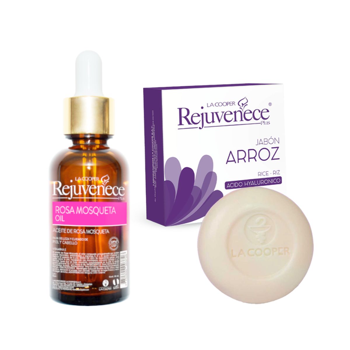 GENERICO - Aceite Facial de Rosa Mosqueta + Jabón con Arroz & AH