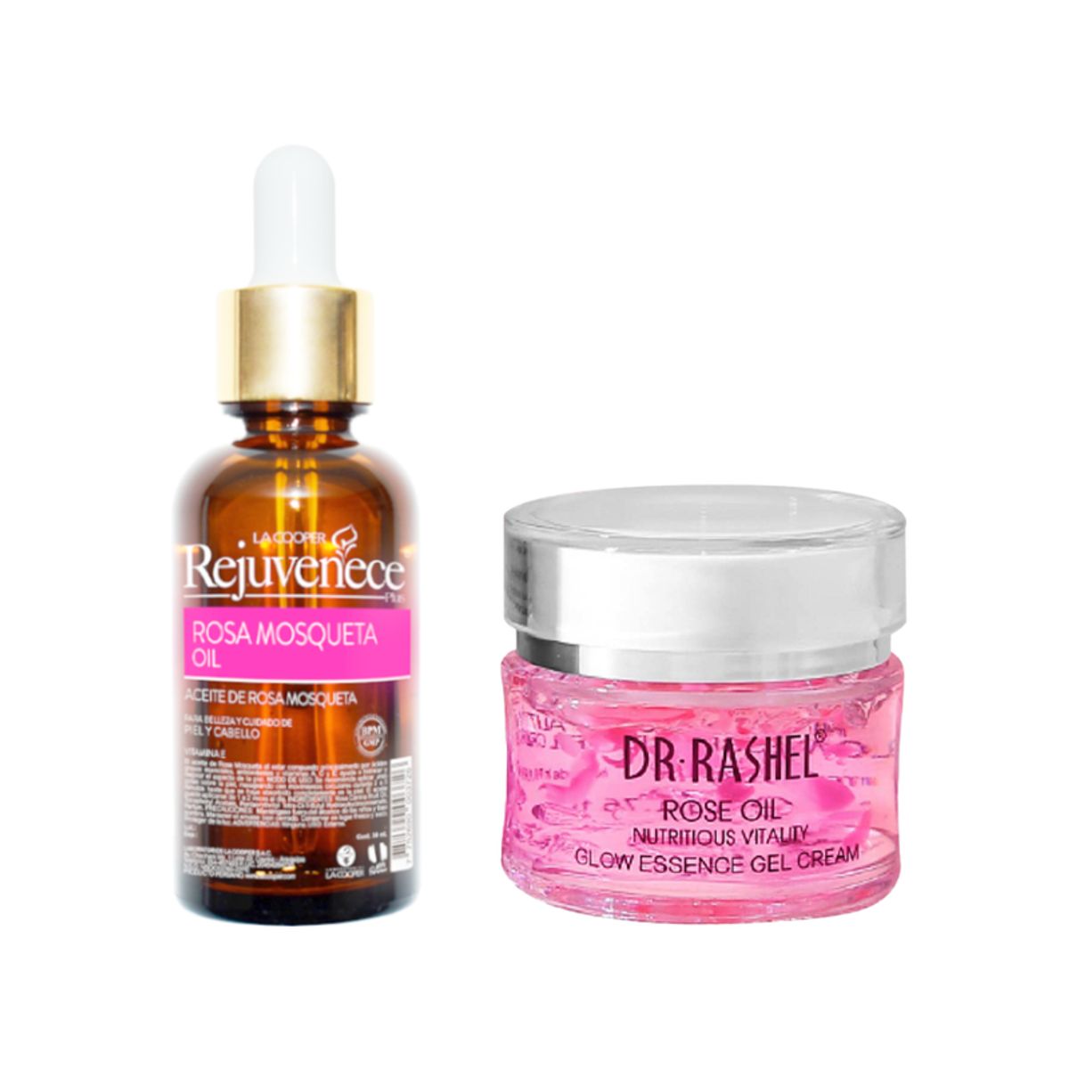 GENERICO - Aceite Facial de Rosa Mosqueta + Crema Gel Esencia de Rosas