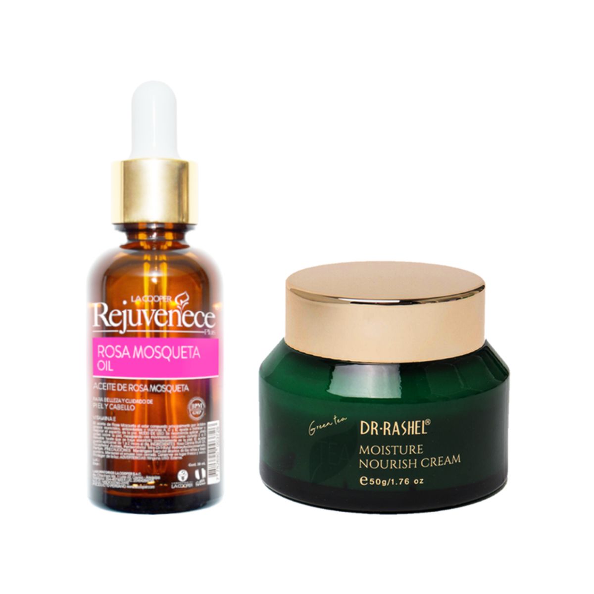 GENERICO - Aceite Facial de Rosa Mosqueta + Crema Nutritiva De Té Verde