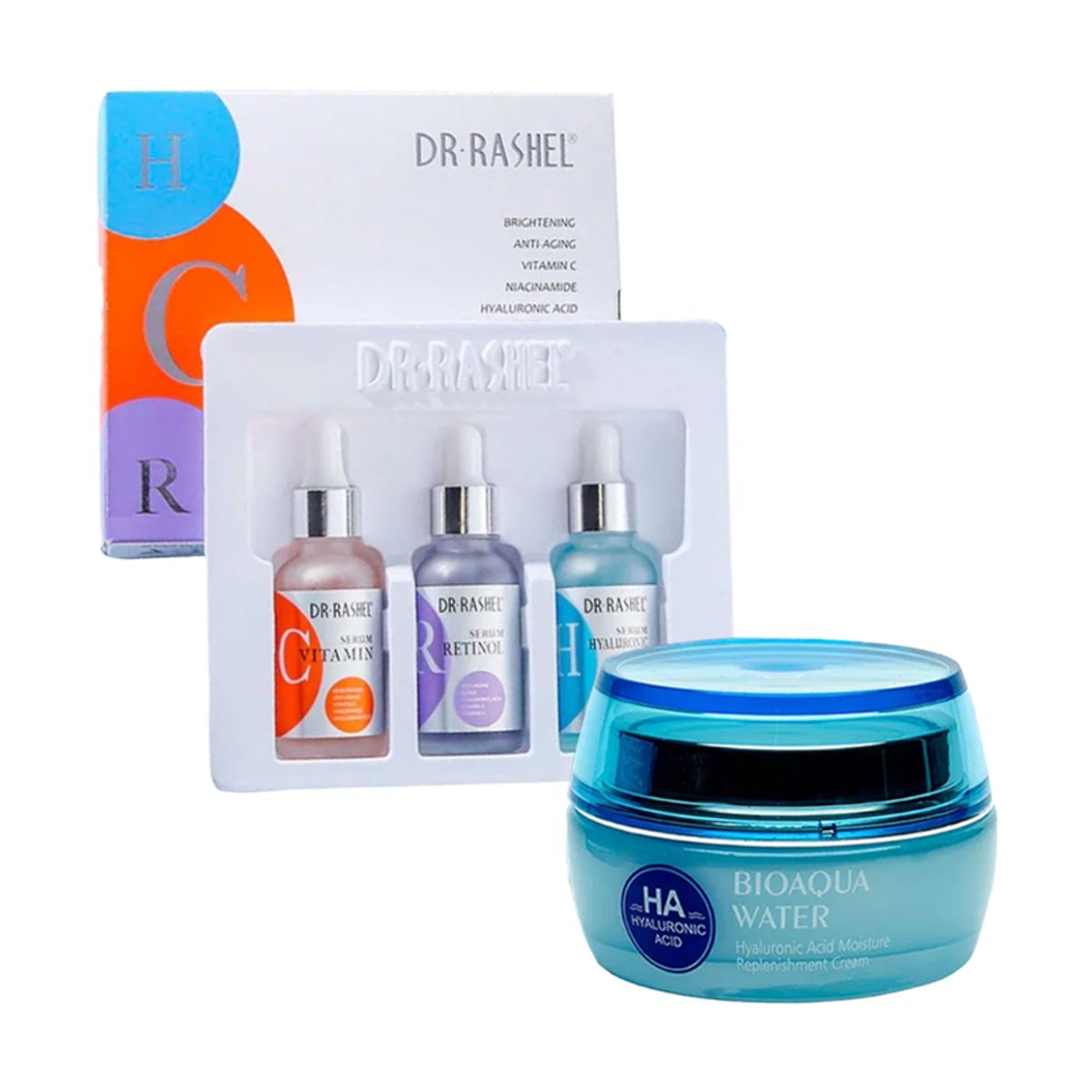 GENERICO - Pack Serum Facial 3 en 1 + Crema Hidratante de AH Water Get