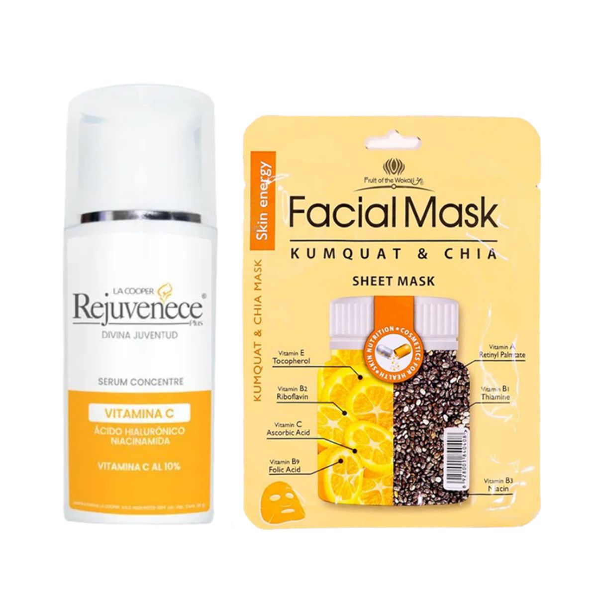 GENERICO - Serum Facial Concentre Vitamina C + Máscara Kumquat y Chia