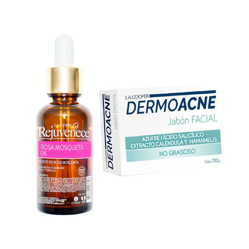 GENERICO - Aceite Facial de Rosa Mosqueta + Jabón Facial Dermoacne