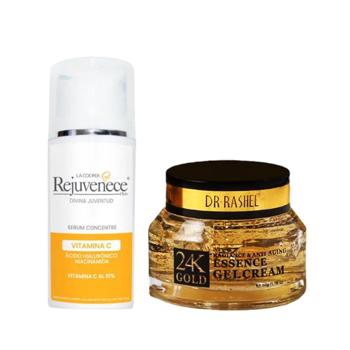 GENERICO - Serum Facial Concentre Vitamina C + Crema Gel Antiedad 24k