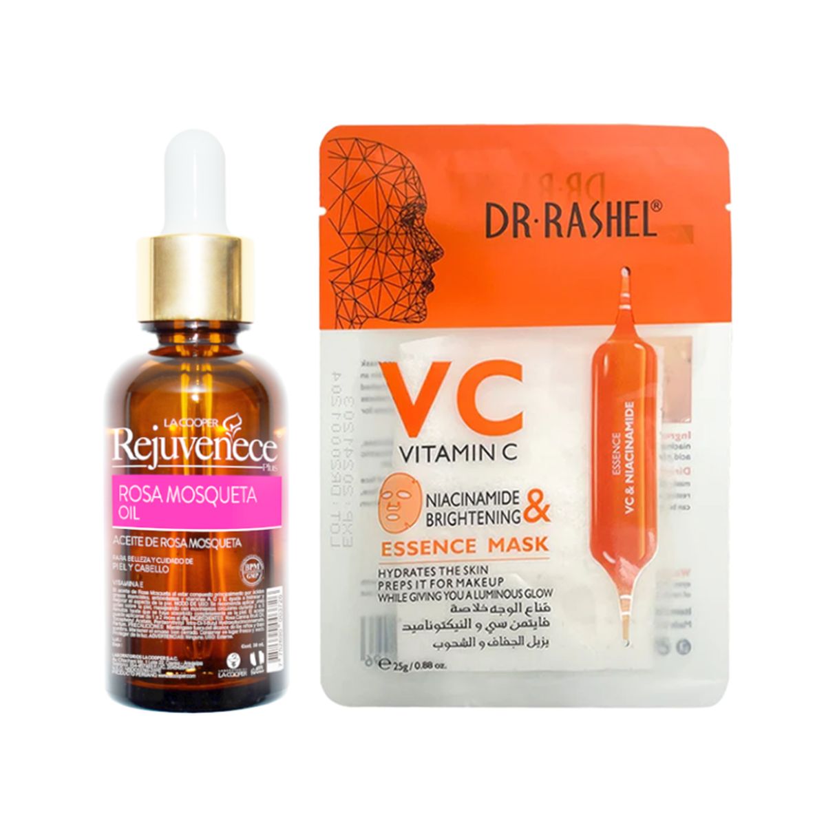 GENERICO - Aceite Facial Rosa Mosqueta + Mascarilla Vitamina C Niacinamida