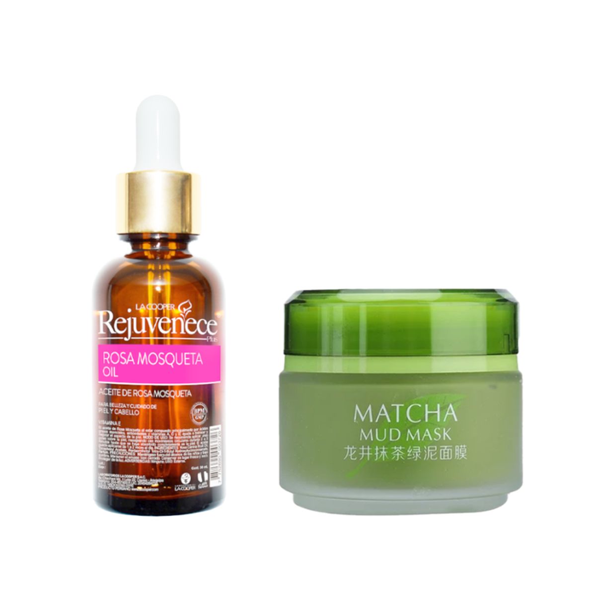 GENERICO - Aceite Facial Rosa Mosqueta + Máscara De Barro Facial Matcha
