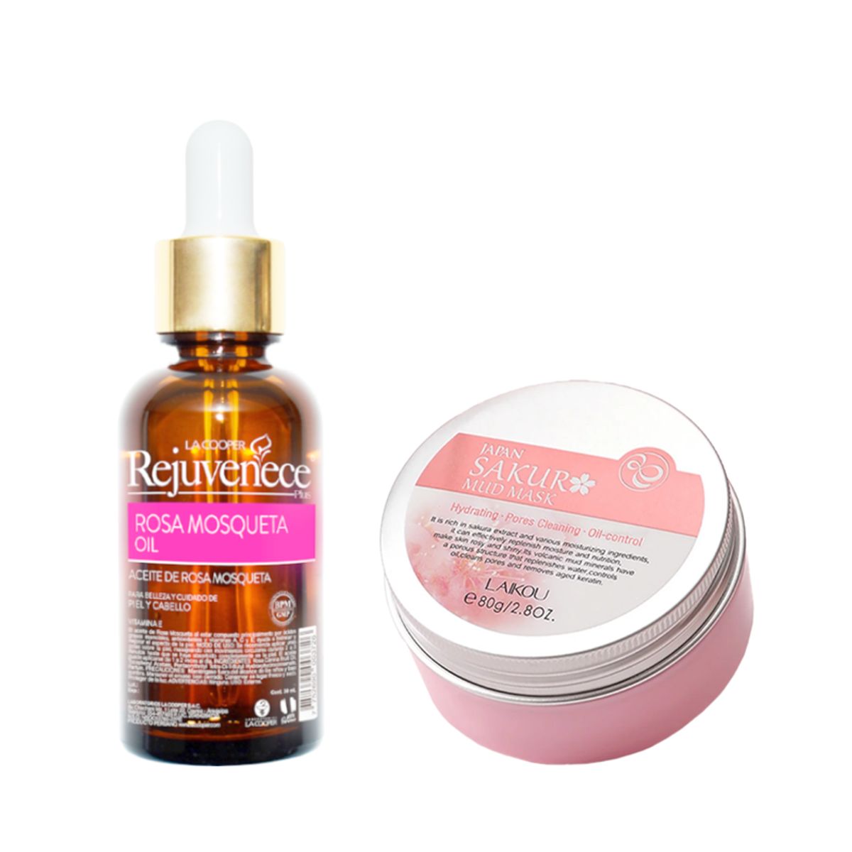 GENERICO - Aceite Facial Rosa Mosqueta + Mascarilla de Barro Japan Sakura