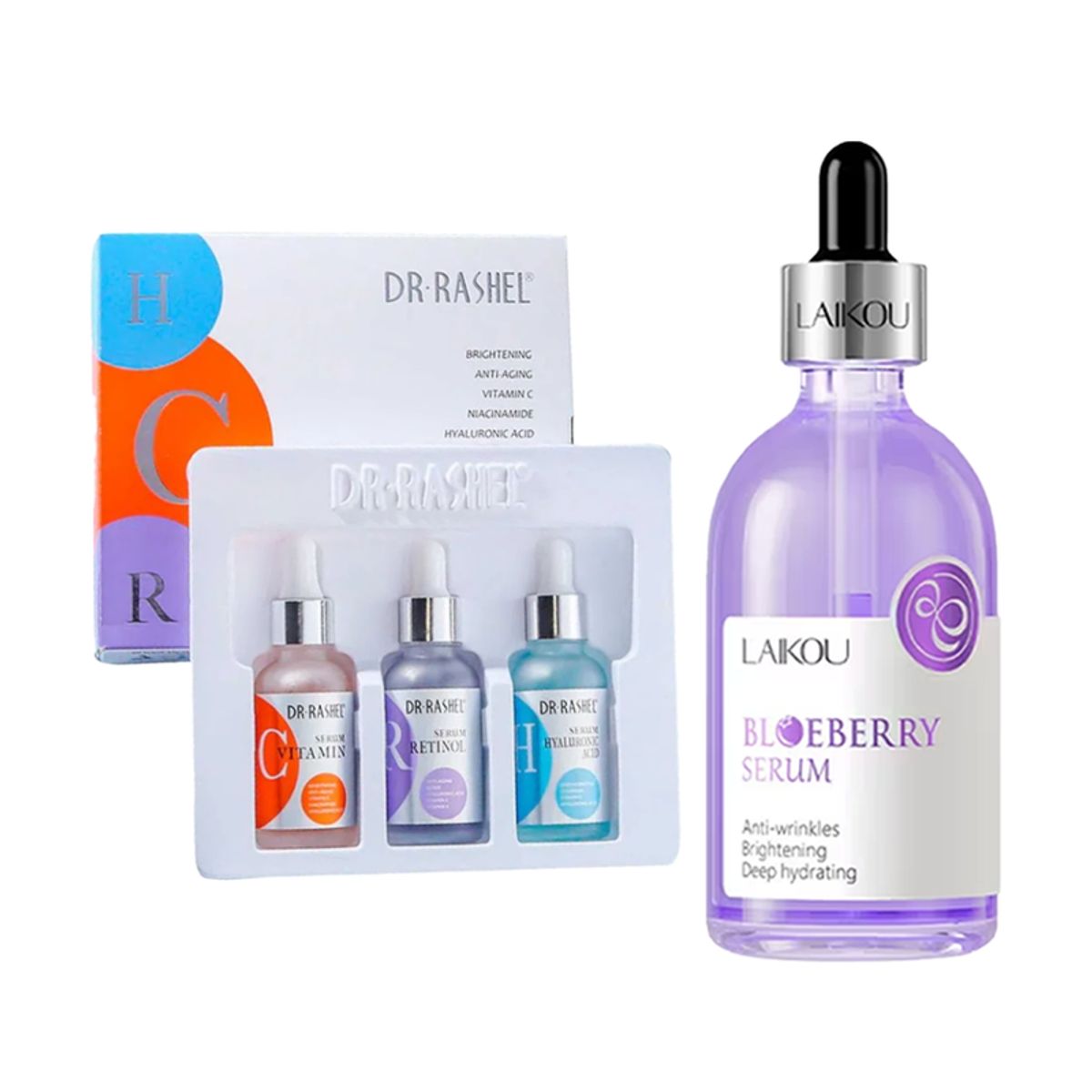 GENERICO - Pack Serum Facial 3 en 1 + Serum Facial Arándanos