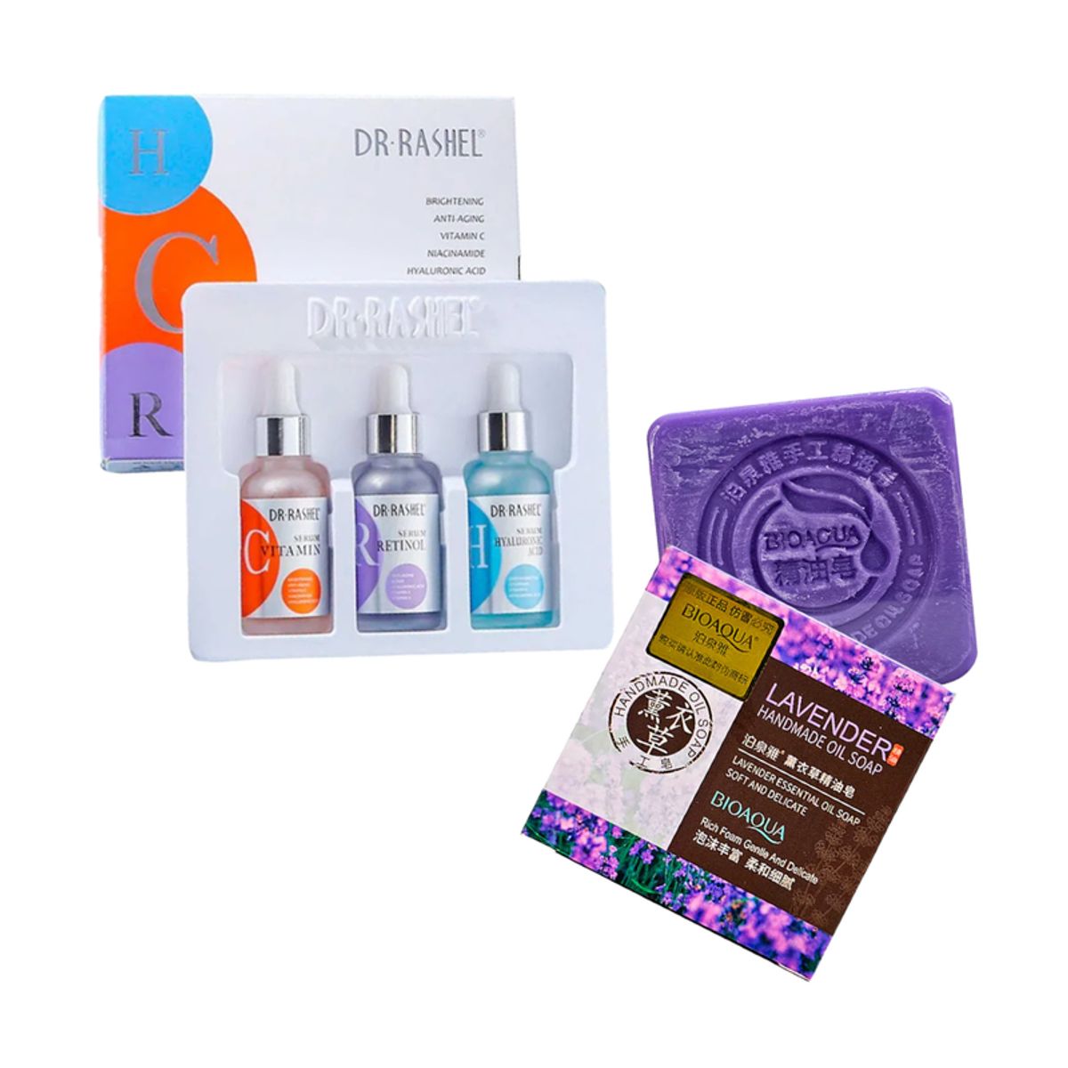GENERICO - Pack Serum Facial 3 en 1 + Jabón Natural con Lavanda