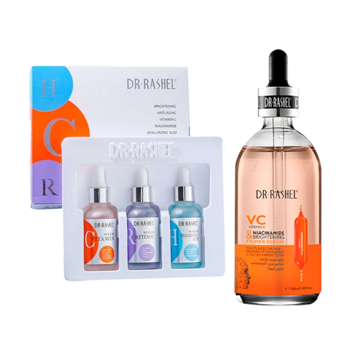 GENERICO - Pack Serum Facial 3 en 1 + Serum Vitamina C Niacinamida