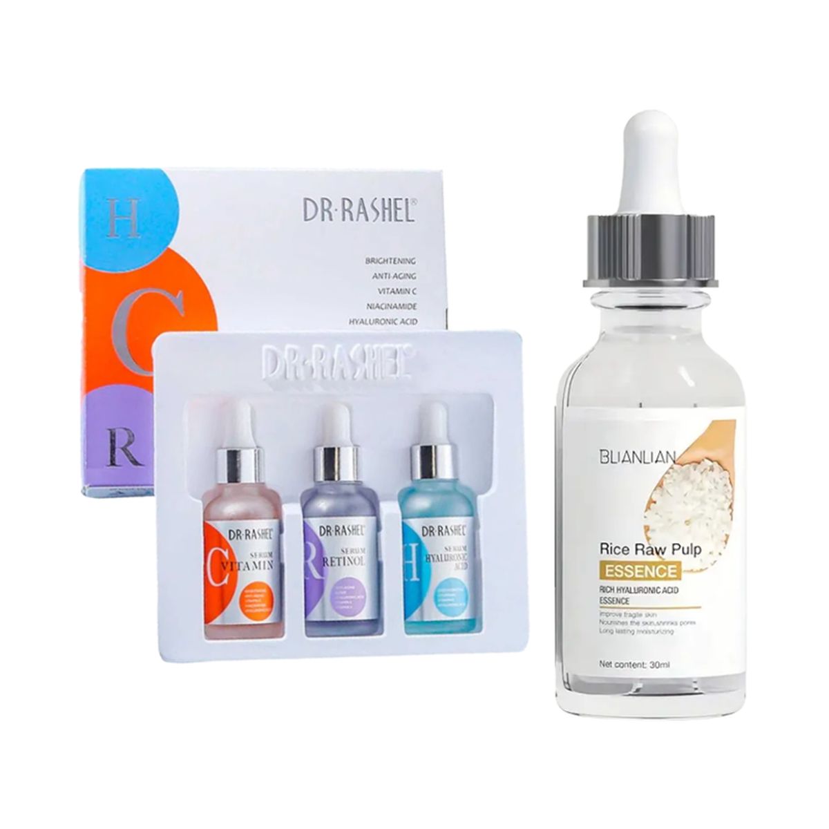 GENERICO - Pack Serum Facial 3 en 1 + Serum Extracto de Arroz 30ml