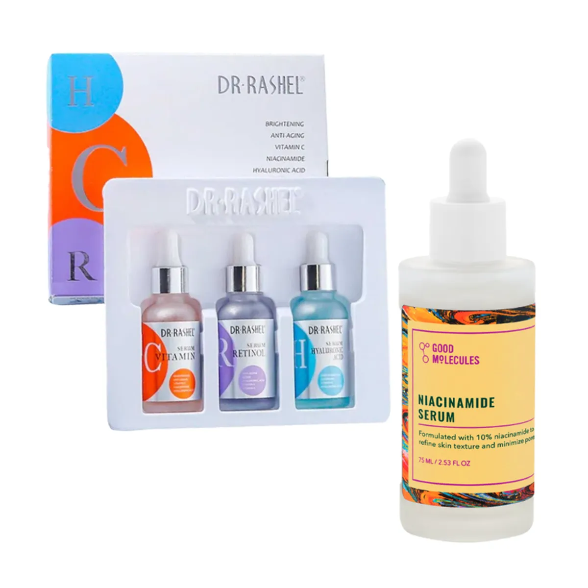 GENERICO - Pack Serum Facial 3 en 1 + Serum de Niacinamide 75ml