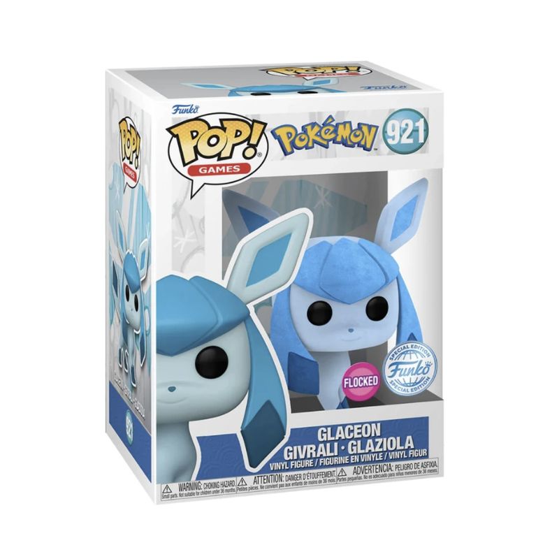 FUNKO - Glaceon Flocked Funko Pop 921 Pokemon Exclusivo Original