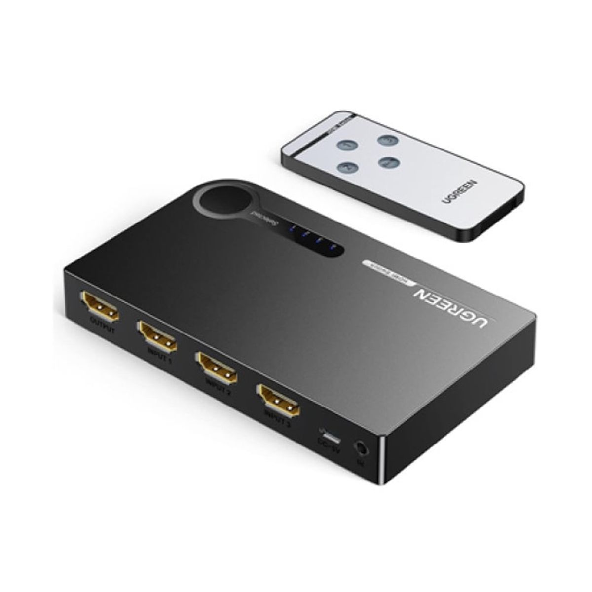 UGREEN - Switch HDMI 3 Puertos 4K 3D HDR UGREEN con control 3 x 1 60Hz