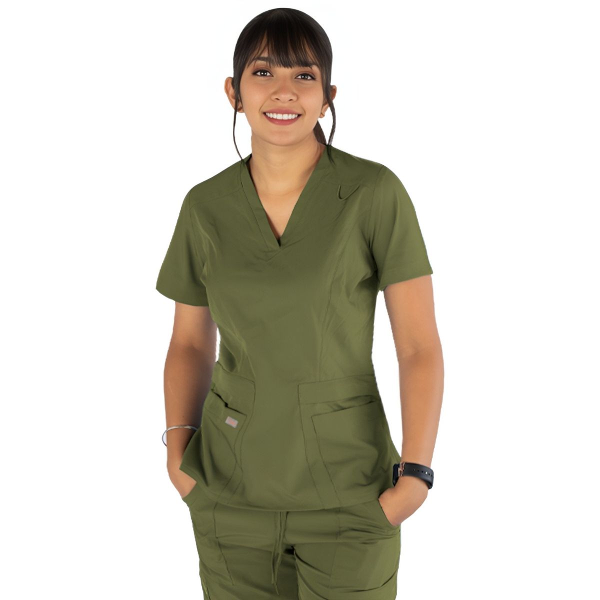TWELVE - Twelve - conjunto médico scrub Chloe - Verde olivo