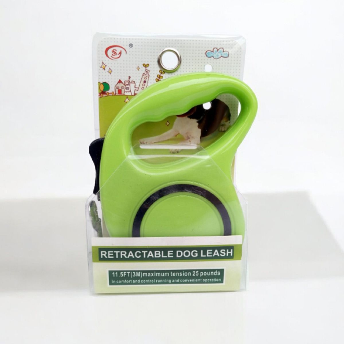 GENERICO - Correa Retráctil para Mascota Mediano 3mt Verde