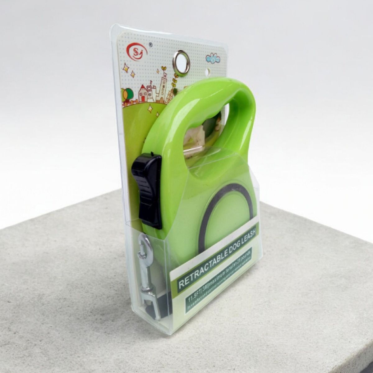 GENERICO - Correa Retráctil para Mascota Mediano 3mt Verde