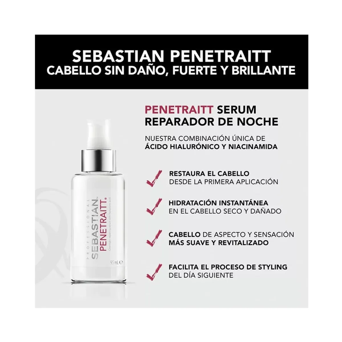 SEBASTIAN - Sérum Reparador con Acido Hialurónico Sebastian Penetraitt 95ml