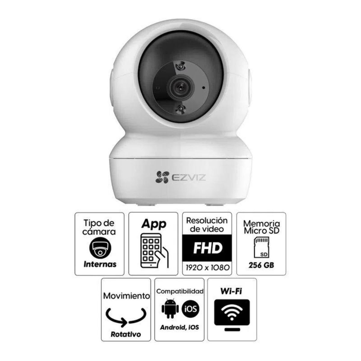 EZVIZ - Cámara De Seguridad Ezviz Full HD H6C 5MPX
