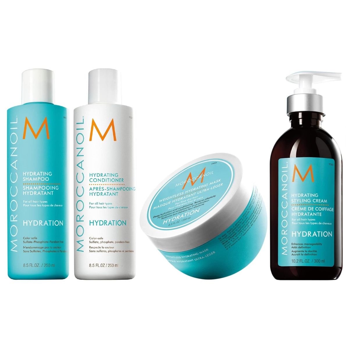 Moroccanoil - Shampoo 250ml+ Acondicionador+ Mask + Crema Moroccanoil Hydration